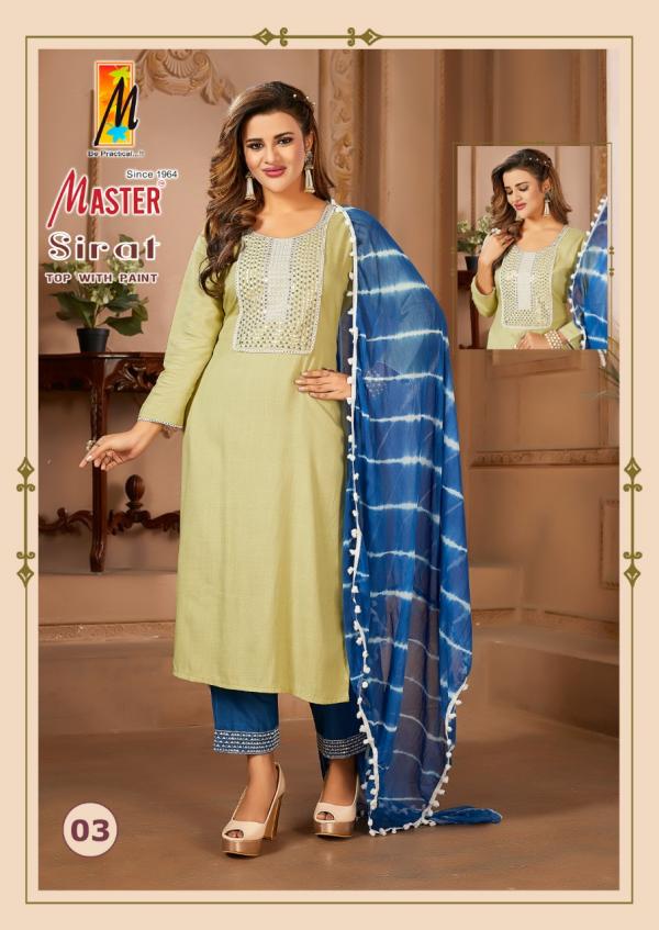 Master Sirat Fancy Kurti With Bottom Dupatta Collection